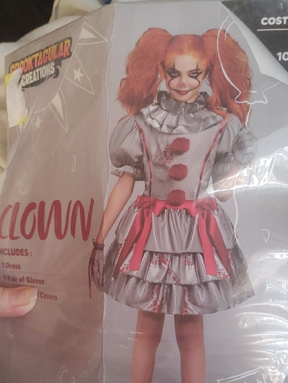 Spooktacular Creations Silver & Pink Clown Costume